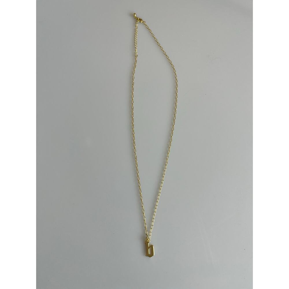 Uncommon James by Kristin Cavallari Gothic Initial Necklace "b" in Gold 10"